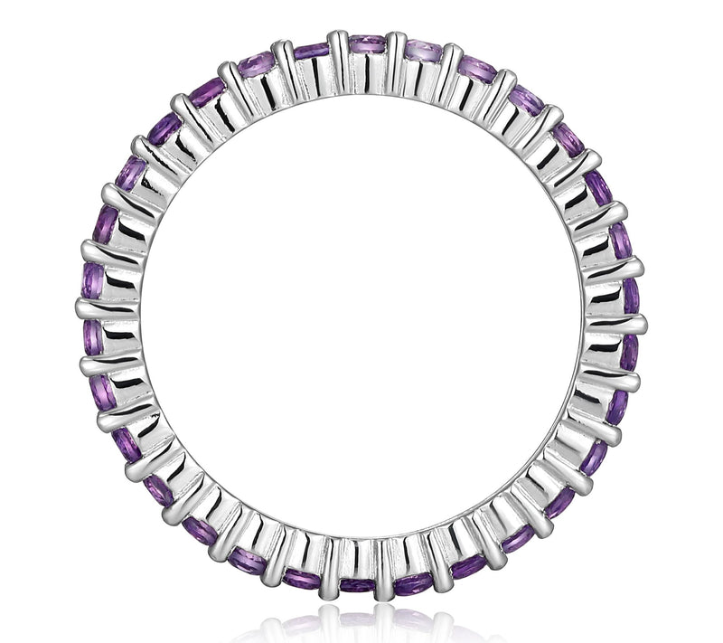 Affinity Gems Genuine Gemstone Band Ring, Sterling Silver — View 2
