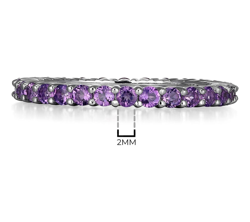 Affinity Gems Genuine Gemstone Band Ring, Sterling Silver — View 4