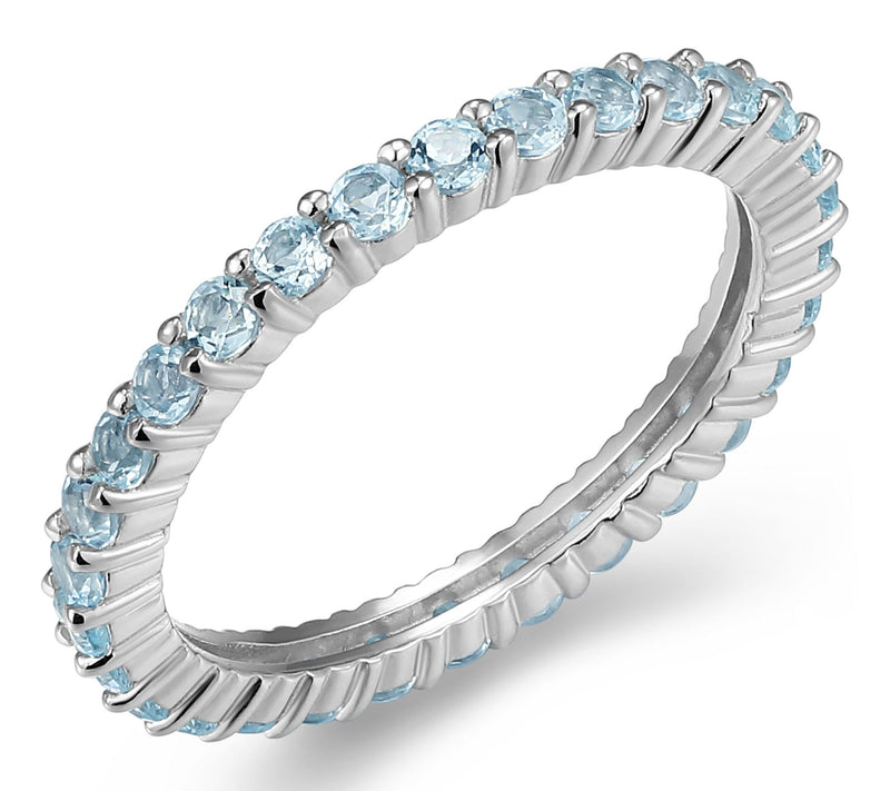 Affinity Gems Genuine Gemstone Band Ring, Sterling Silver — View 24