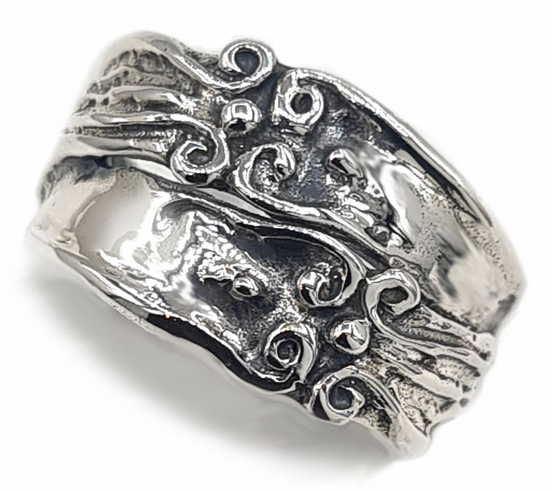 Hagit Sterling Silver Textured Bypass Ring — View 2