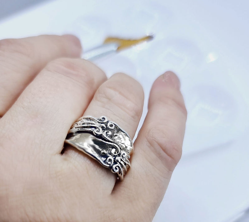 Hagit Sterling Silver Textured Bypass Ring — View 5
