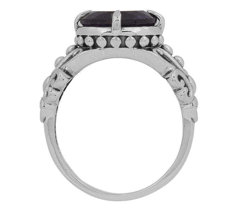Artisan Crafted Sterling Silve r 4.60 cttw Ame thyst Ring — View 6