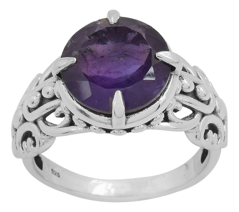 Artisan Crafted Sterling Silve r 4.60 cttw Ame thyst Ring — Main view