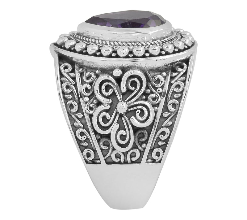 Artisan Crafted Sterling Silver 2.05 cttw Amethst Ring — View 5