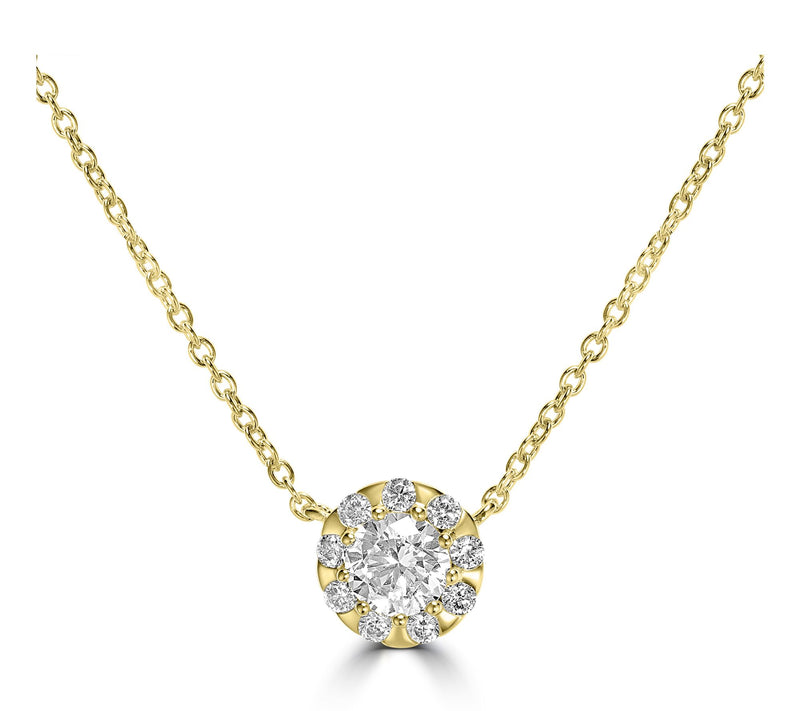 Diamonique x Kathy Levine 2.00 cttw Halo Necklace, Sterling — View 9