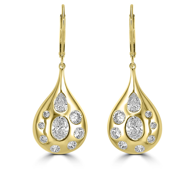 Diamonique x Kathy Levine Pear Shaped Earrings, Sterling — View 8