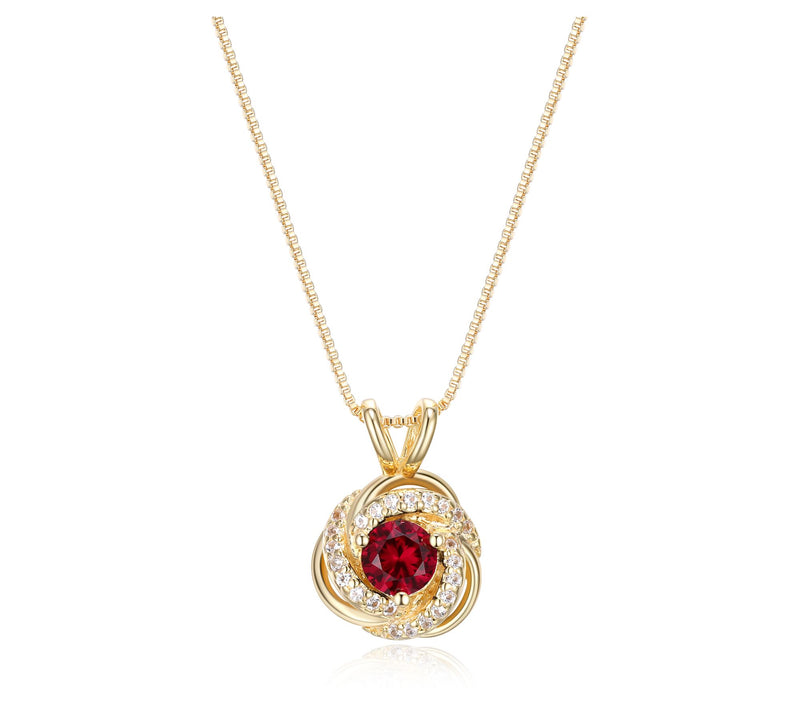 Affinity Gems Birthstone Pendant With Chain,18k Gold Plated — Main view