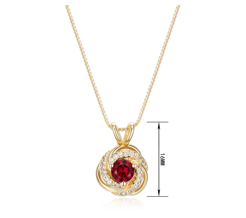 Affinity Gems Birthstone Pendant With Chain,18k Gold Plated — View 5