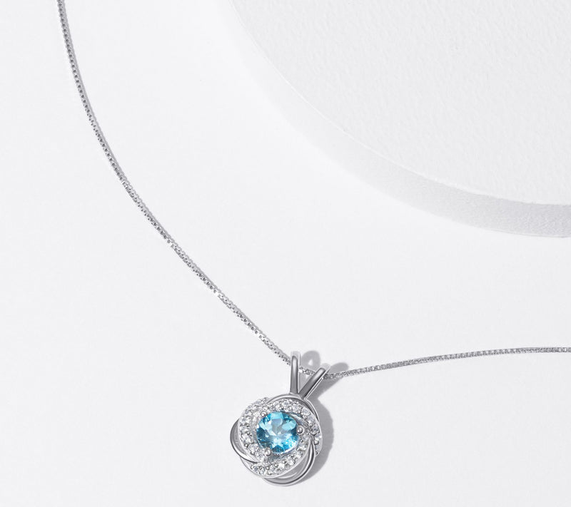 Affinity Gems Birthstone Pendant With Chain, Sterling Silver — View 4