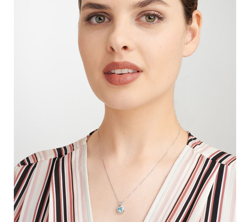 Affinity Gems Birthstone Pendant With Chain, Sterling Silver — View 3