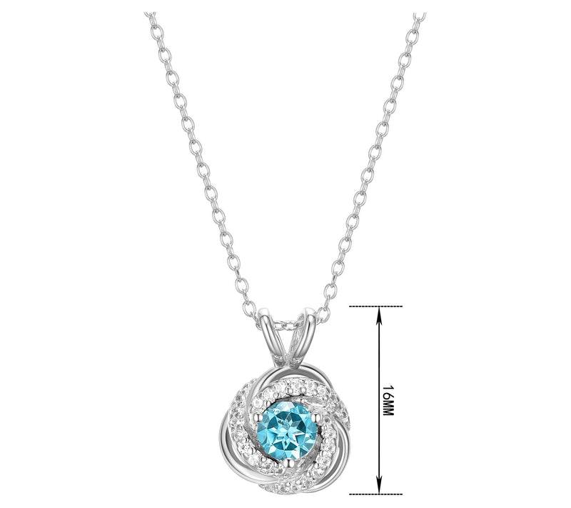 Affinity Gems Birthstone Pendant With Chain, Sterling Silver — View 5