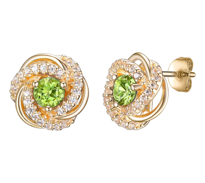 Affinity Gems Birthstone Stud Earrings,18k GoldPlated — Main view