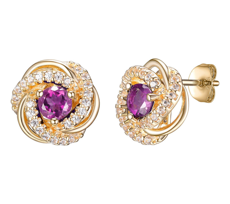 Affinity Gems Birthstone Stud Earrings,18k GoldPlated — View 17