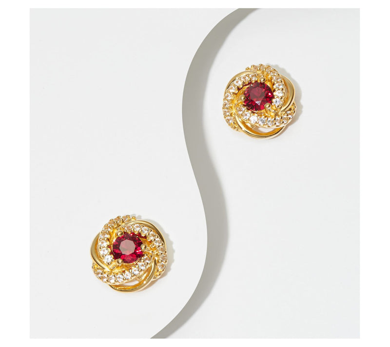 Affinity Gems Birthstone Stud Earrings,18k GoldPlated — View 28