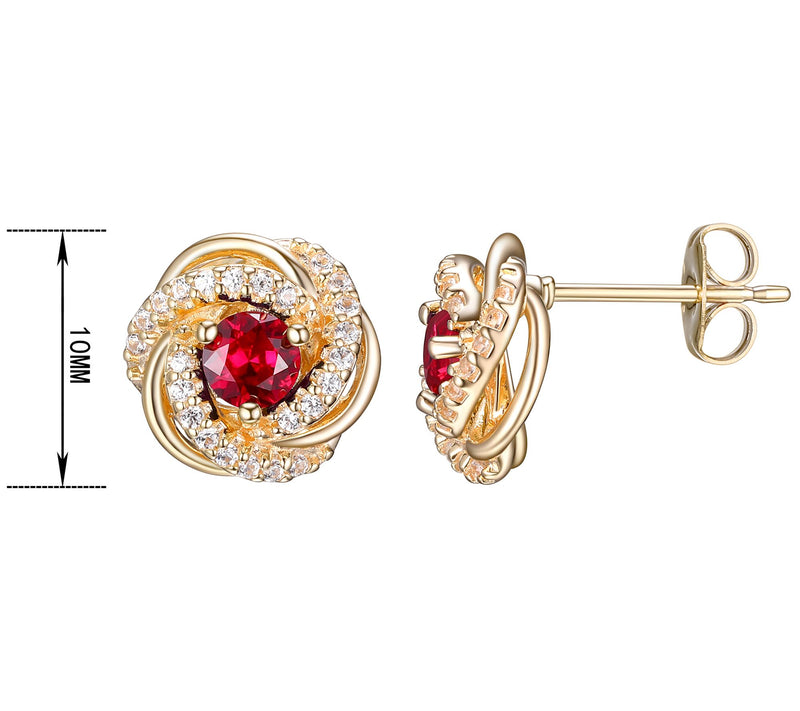 Affinity Gems Birthstone Stud Earrings,18k GoldPlated — View 29