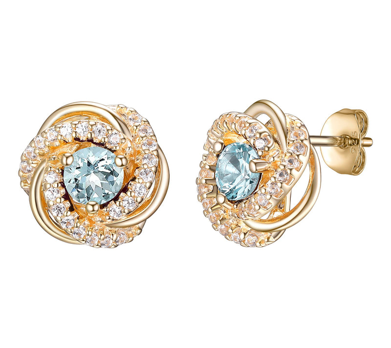 Affinity Gems Birthstone Stud Earrings,18k GoldPlated — View 7
