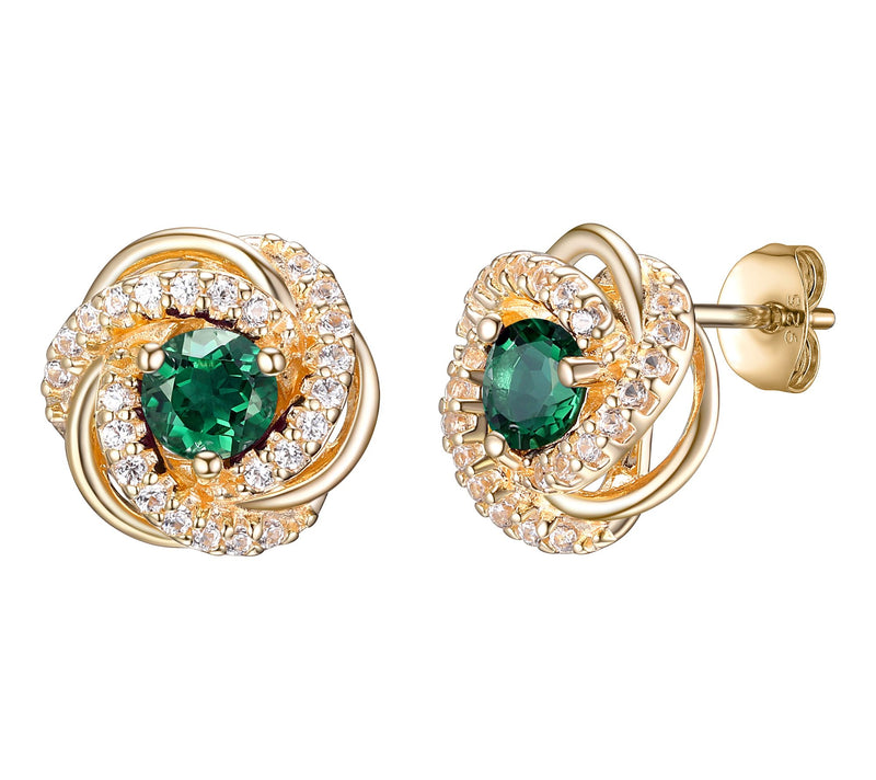 Affinity Gems Birthstone Stud Earrings,18k GoldPlated — View 19