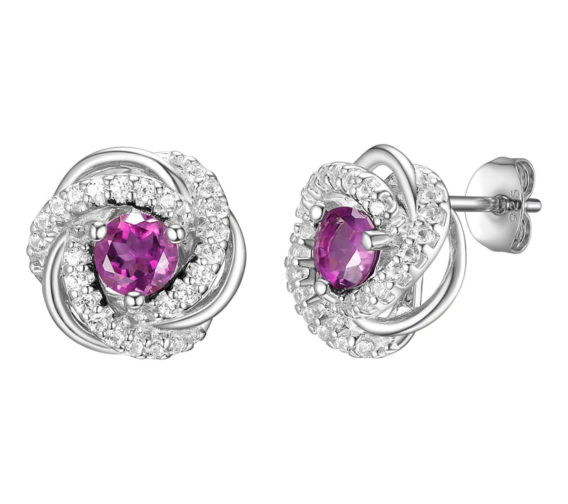 Affinity Gems Birthstone Stud Earrings, SterlinSilver — View 3