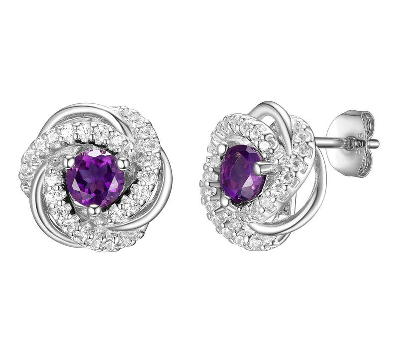 Affinity Gems Birthstone Stud Earrings, SterlinSilver — View 5