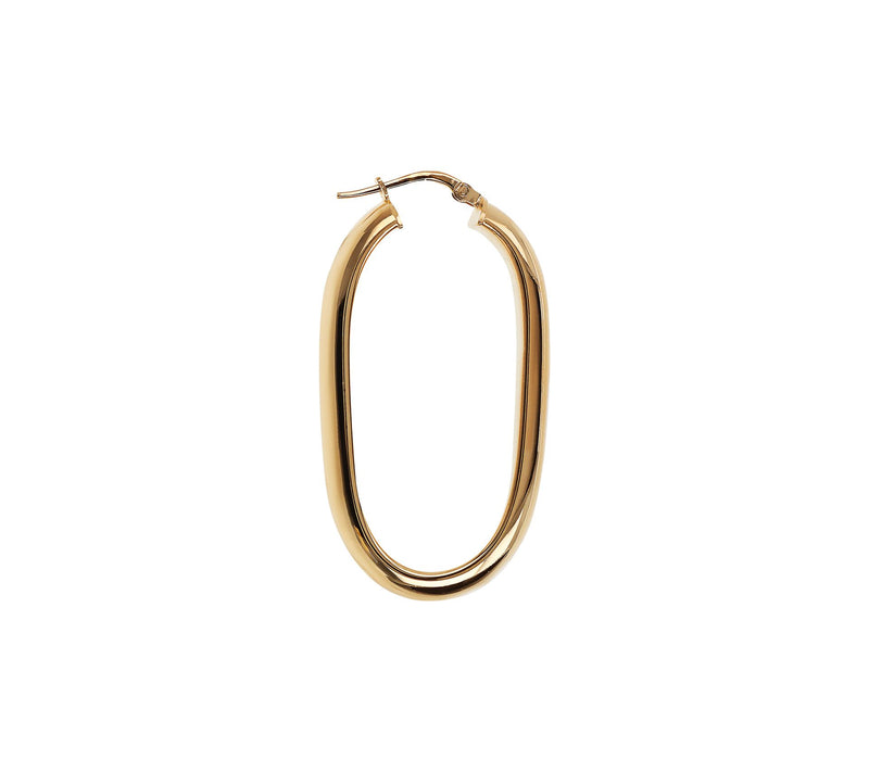 David Markstein Bronze 1-1/2" Oval Hoop Earrings, 14K Plated — View 4
