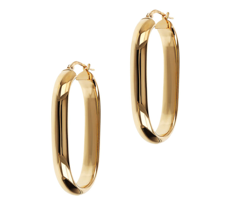 David Markstein Bronze 1-1/2" Oval Hoop Earrings, 14K Plated — View 9