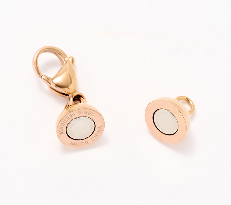 Steel by Design Set of 3 Round Magnetic Bead Jewelry Clasps — View 2