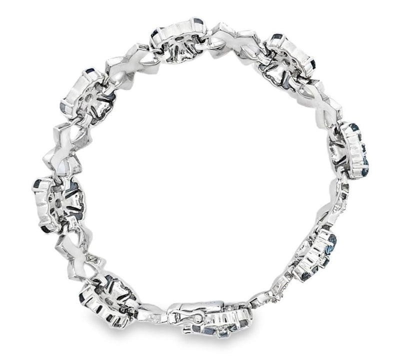 Dallas Prince Sterling Topaz & Chrome MarcasiteBracelet — View 3