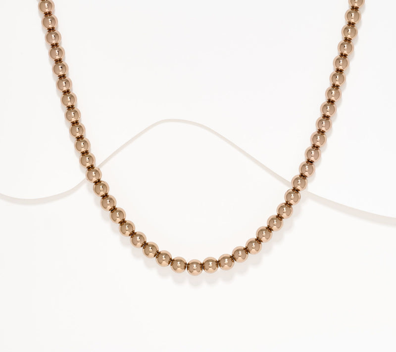 David Markstein Bronze 8mm Bead Magnetic 18" Necklace — View 3