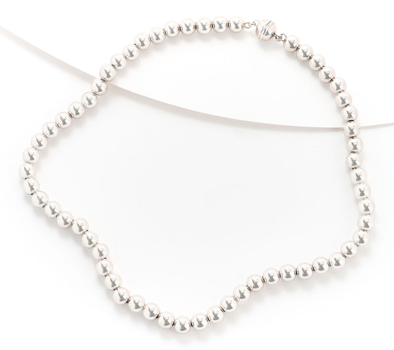 David Markstein Bronze 8mm Bead Magnetic 18" Necklace — View 17