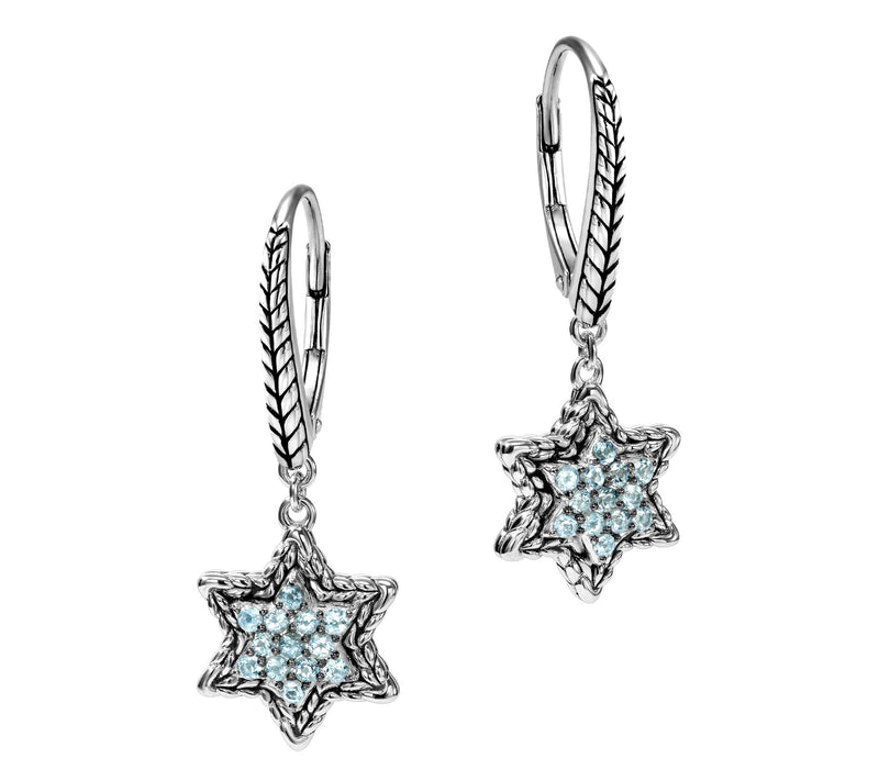 JAI Sterling Silver Gemstone Symbols of Love Earrings — View 5