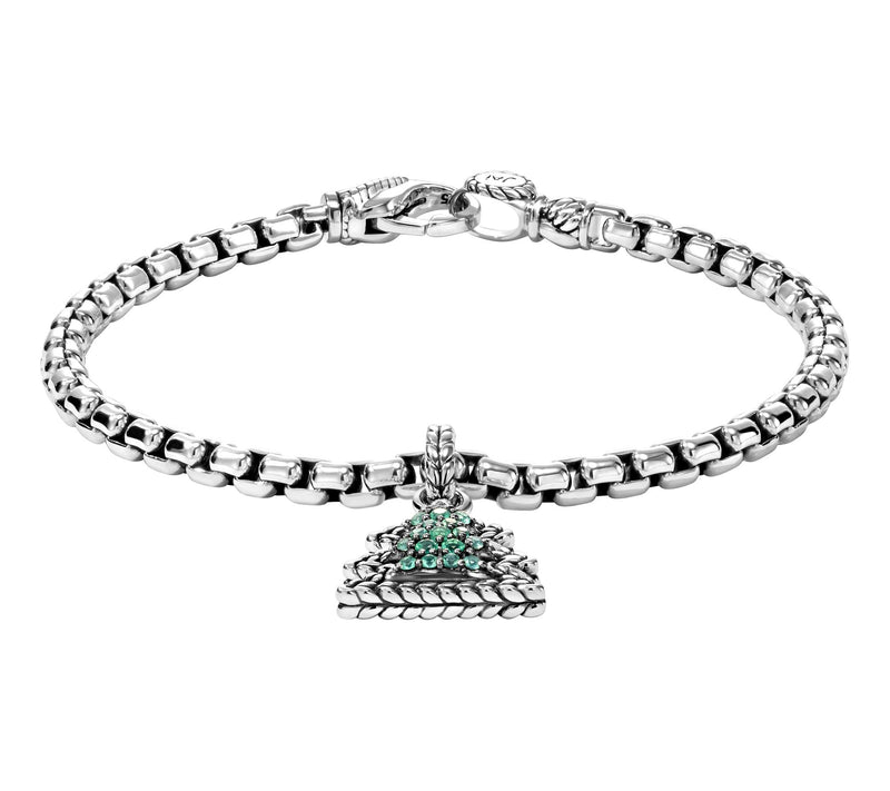 JAI Sterling Silver Gemstone Symbols of LoveCharm Bracelet — View 2