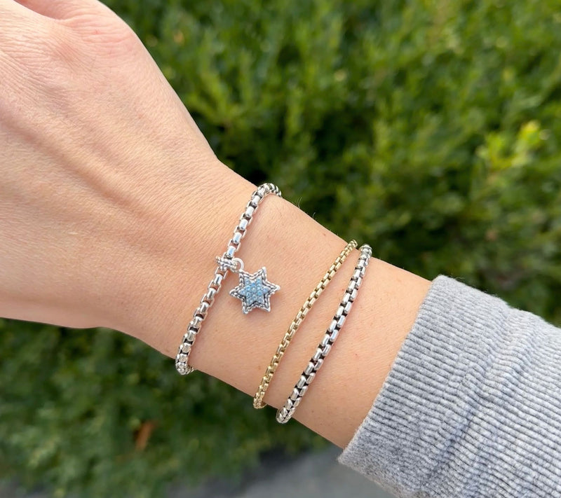 JAI Sterling Silver Gemstone Symbols of LoveCharm Bracelet — View 8