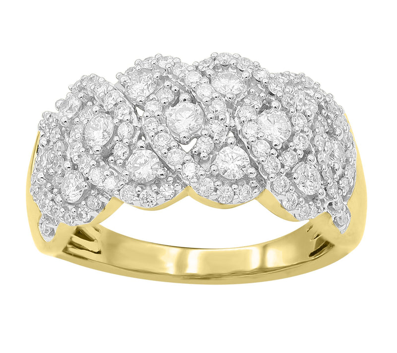 Affinity Diamond 1.00 cttw Diamond Cluster Ring, 14K Gold — Main view