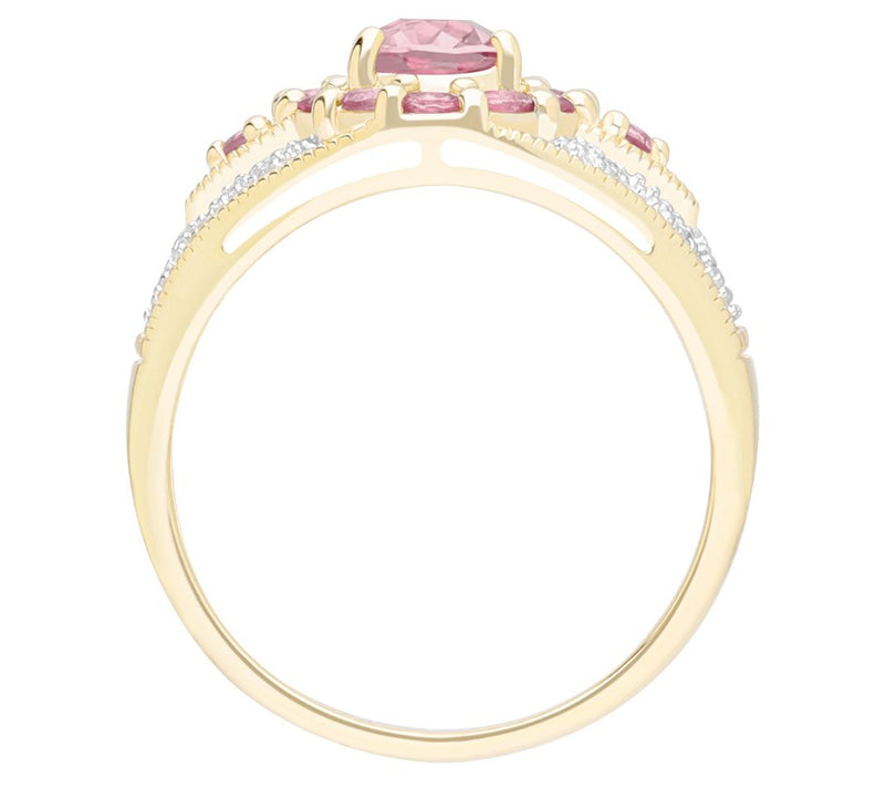 Ariva 14K Gold Tourmaline & Diamond Ring — View 4