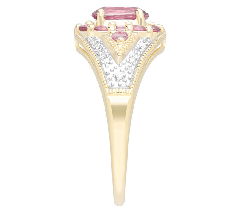 Ariva 14K Gold Tourmaline & Diamond Ring — View 5