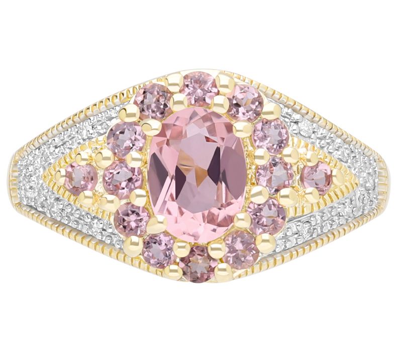 Ariva 14K Gold Tourmaline & Diamond Ring — Main view