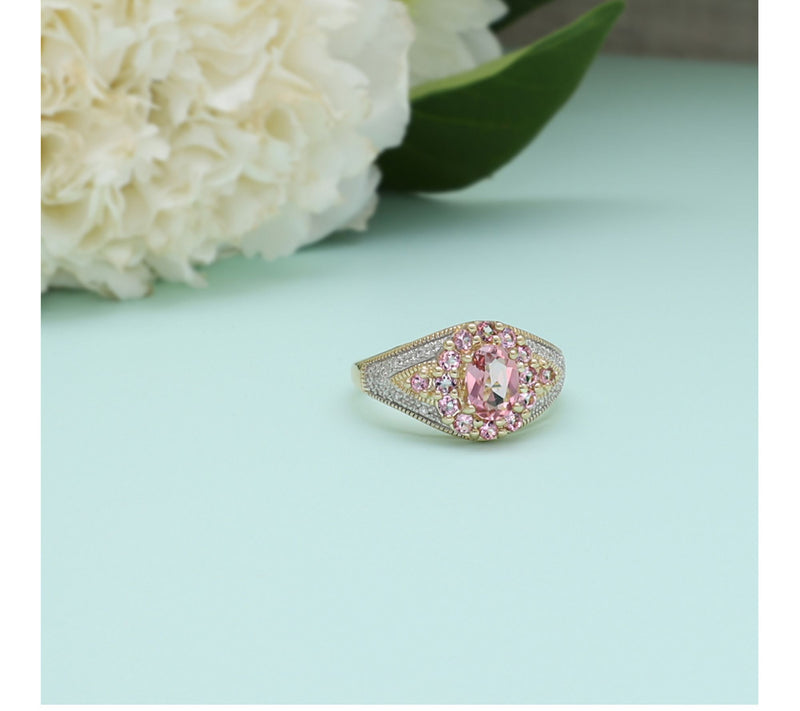 Ariva 14K Gold Tourmaline & Diamond Ring — View 2