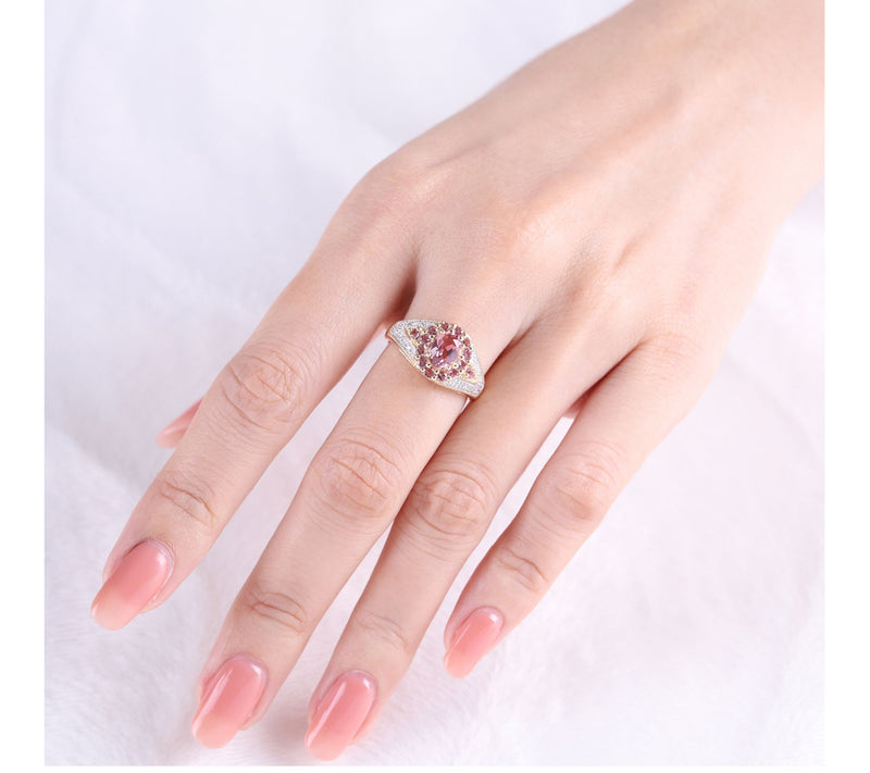 Ariva 14K Gold Tourmaline & Diamond Ring — View 3