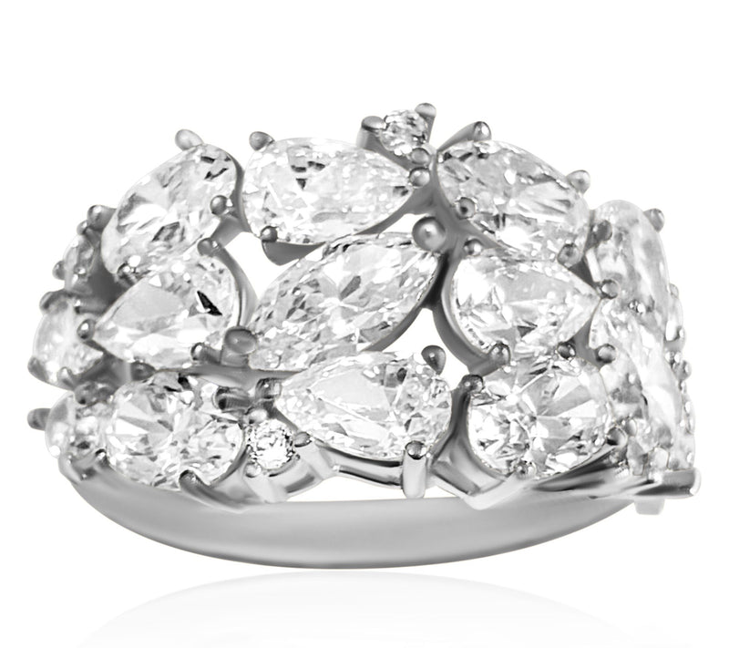 Diamonique x Kathy Levine 6.60 cttw Splurge Ring, Sterling — View 6