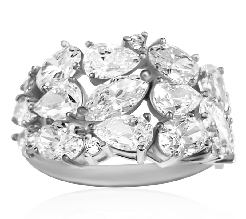 Diamonique x Kathy Levine 6.60 cttw Splurge Ring, Sterling — View 3