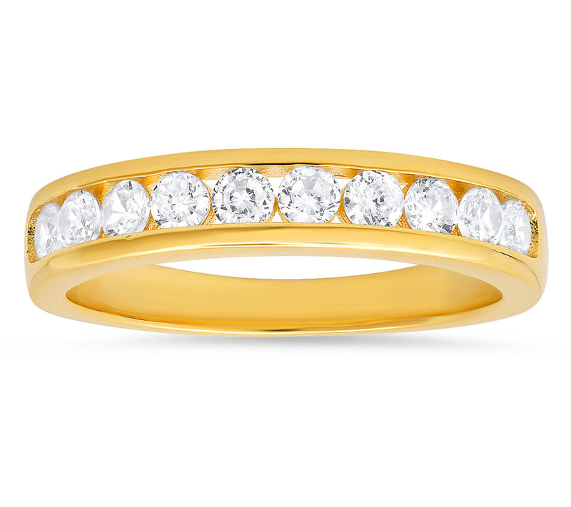 Diamonique 1.10 cttw Band Ring, Sterling Silver — View 5