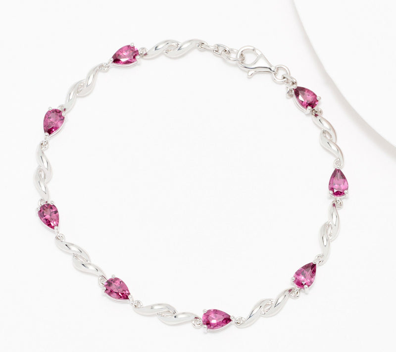 Vault Discoveries 3.00ct Magenta Garnet Tennis Bracelet, Sterl — View 7