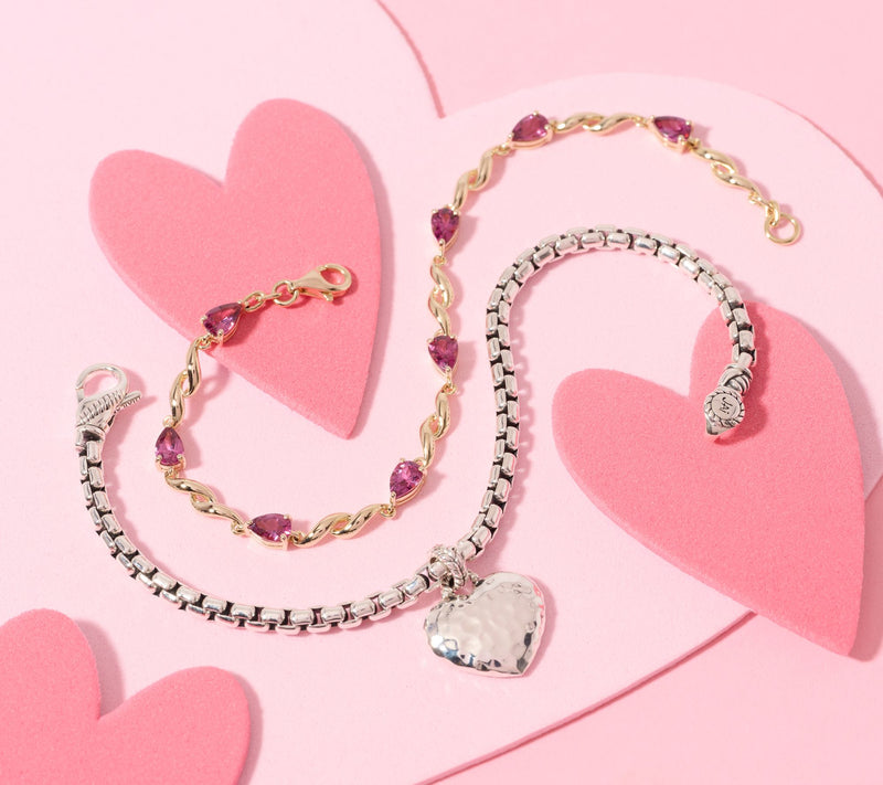 Vault Discoveries 3.00ct Magenta Garnet Tennis Bracelet, Sterl — View 4