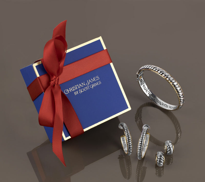 Christian James by Scott Grimes Sterl & 14KClad Two Tone 1/2" Hoop Earrings — View 8