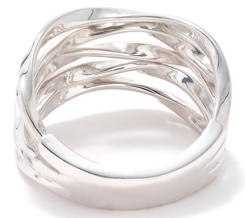 Christian James by Scott Grimes Sterling Silver Layered Ripples Band Ring — View 2