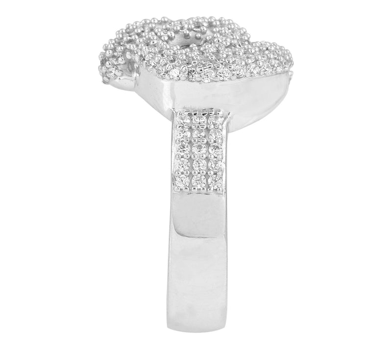 Diamonique 2.05 cttw Cluster Cocktail Ring, Sterling Silver — View 5