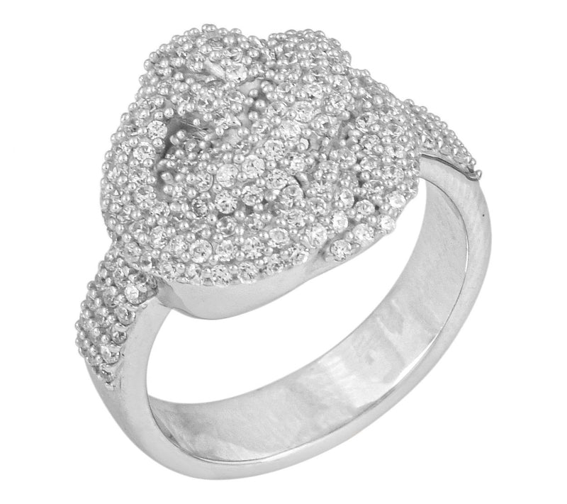 Diamonique 2.05 cttw Cluster Cocktail Ring, Sterling Silver — View 7