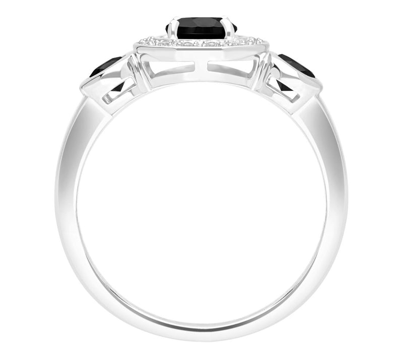 Ariva Silver  O nyx & Diamoniqu e Bristol Ring — View 4