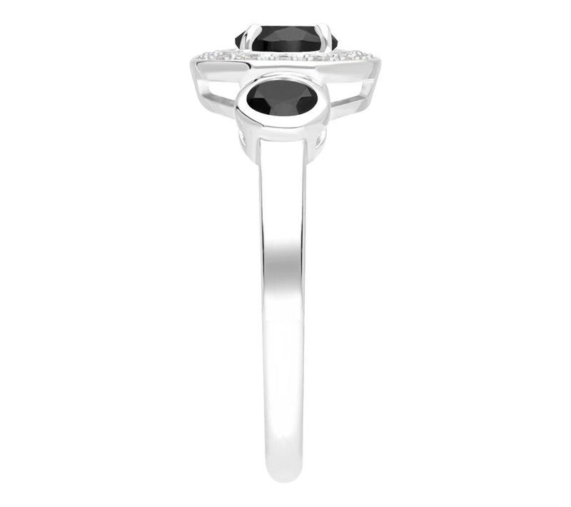 Ariva Silver  O nyx & Diamoniqu e Bristol Ring — View 5