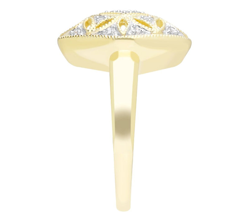 Ariva 18K Gold Clad Diamonique Countess Ring — View 5